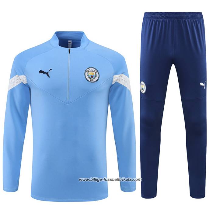 Sweatshirt Trainingsanzug Manchester City 2022/2023 Blau